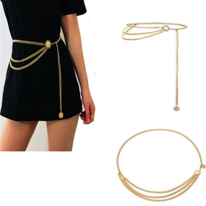 Veile Studios Multilayer Alloy Waist Chain Body For Women Belt Pendant Belly