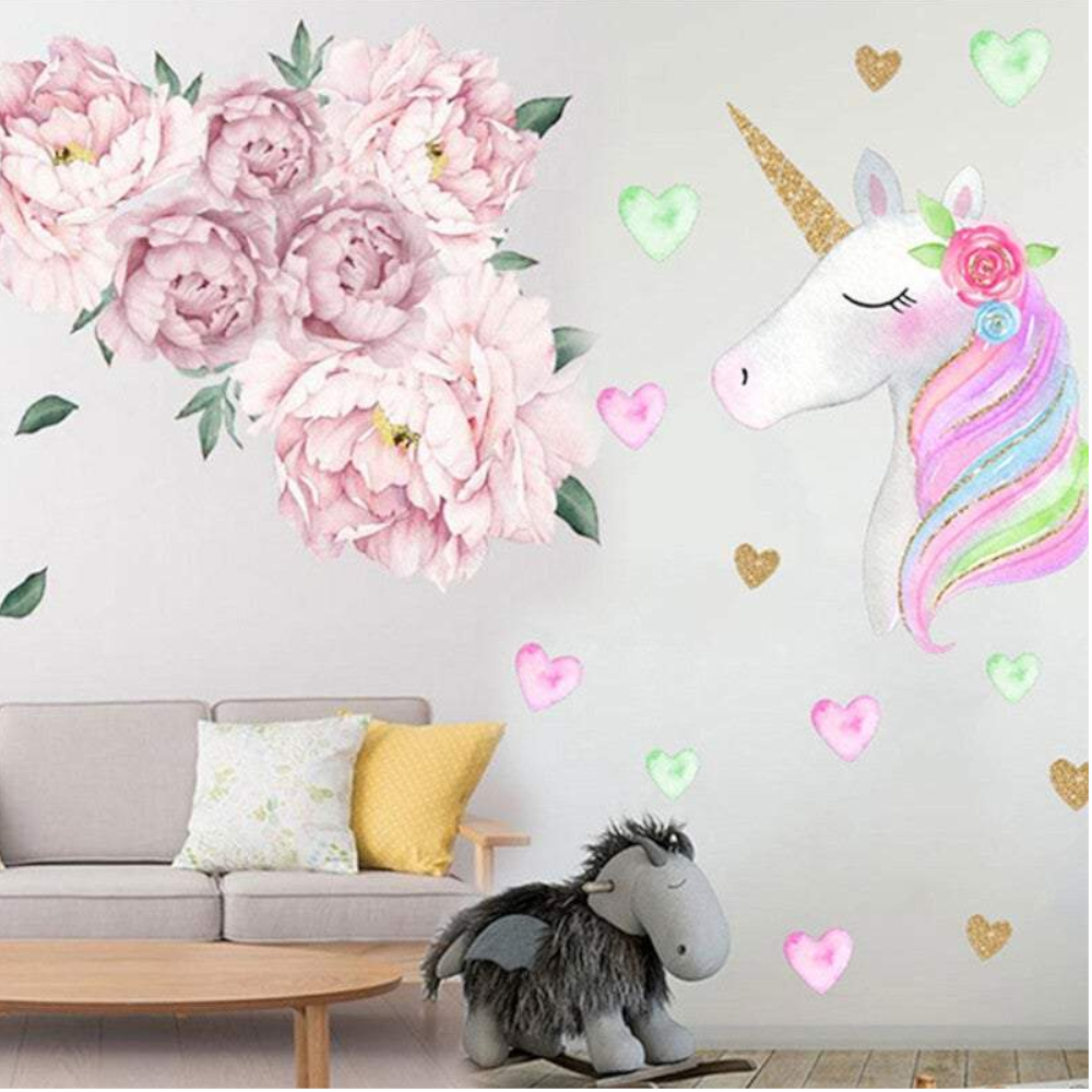 Wallpaper Decals Pretty Or Flower Stickers Girls Room Nursery Decor