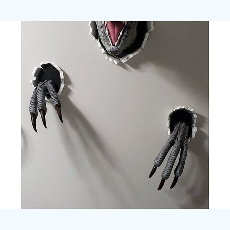 Wall Statue Emulsion Realistic Artificial Dinosaur Animal Ornament