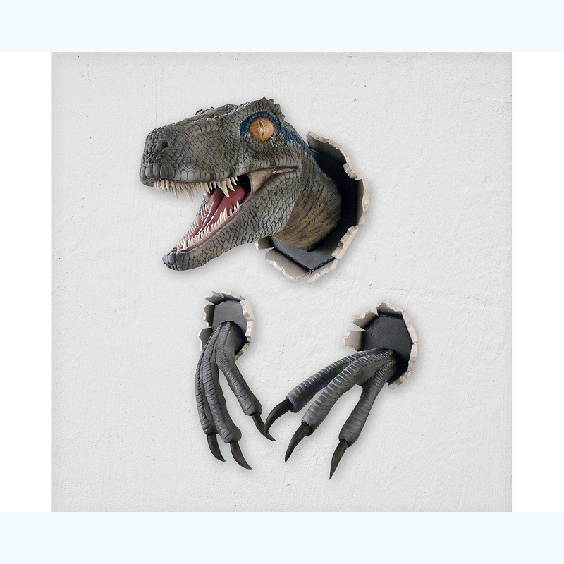 Wall Statue Emulsion Realistic Artificial Dinosaur Animal Ornament