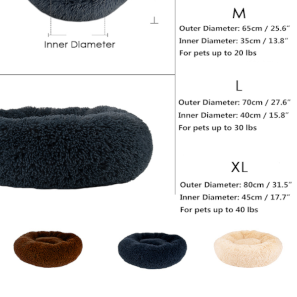 Warm Soft Plush Pet Bed For Dogs Or Cats