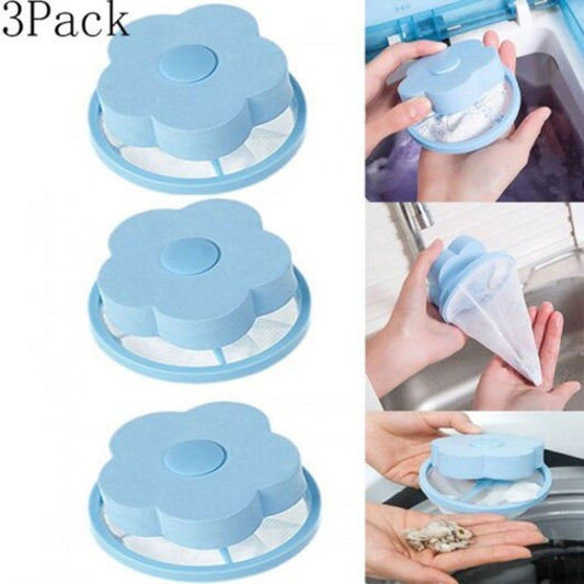 Washing Machine Hair Removal Filter Bag Laundry Ball Sky Blue