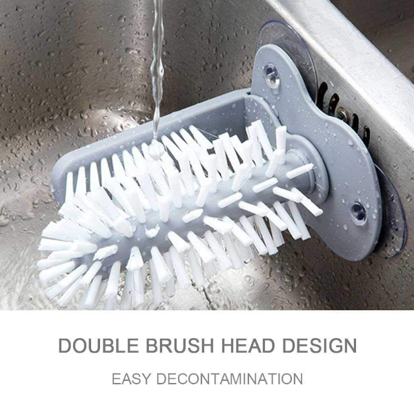 Water Bottle Cleaning Brush Glass Cup Washer With Suction Base Bristle For Bar Kitchen Sink Tools