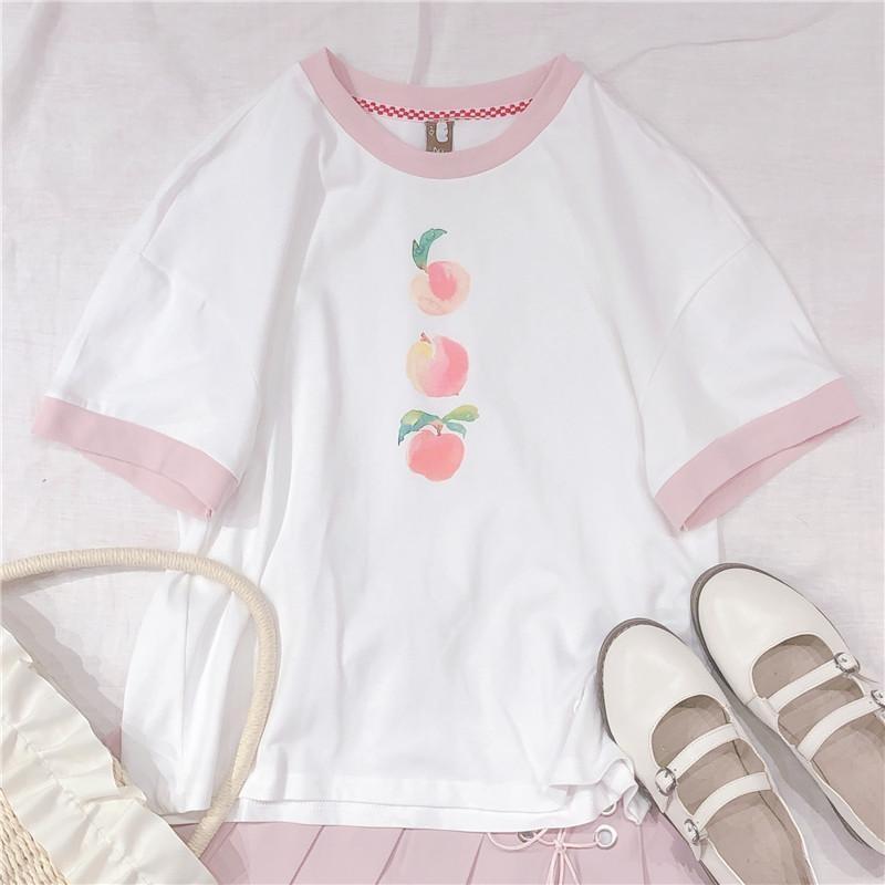 Watercolour Peach Tee