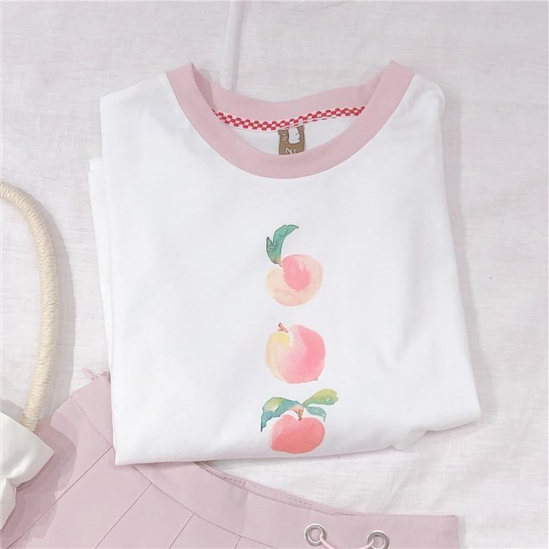 Watercolour Peach Tee
