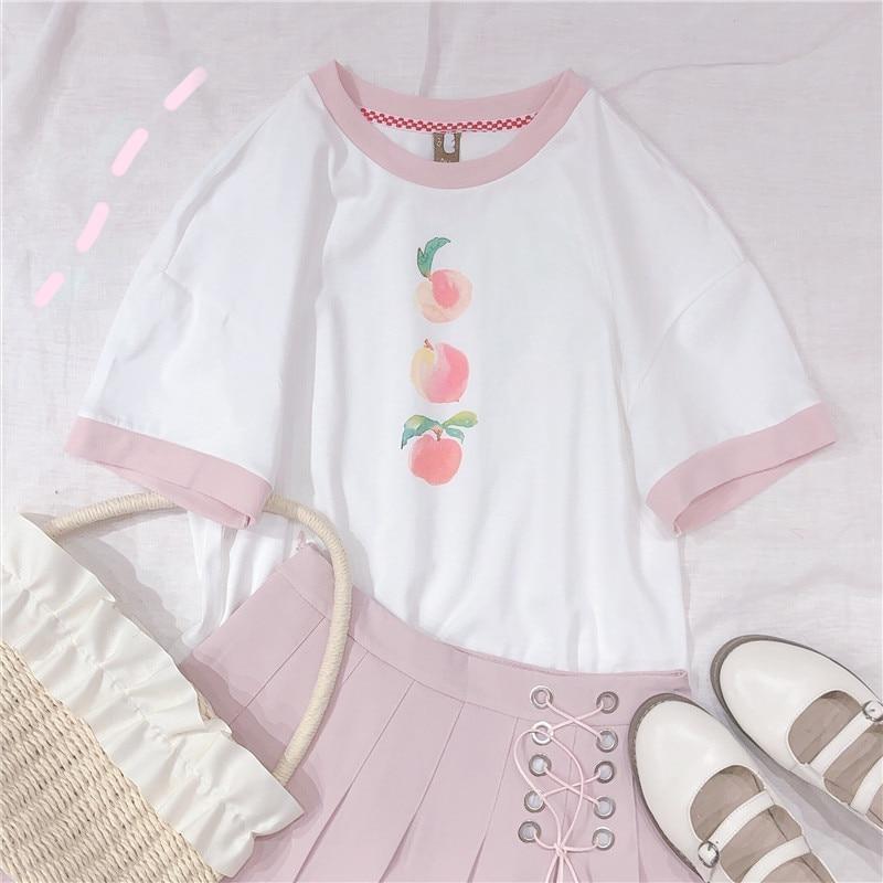 Watercolour Peach Tee