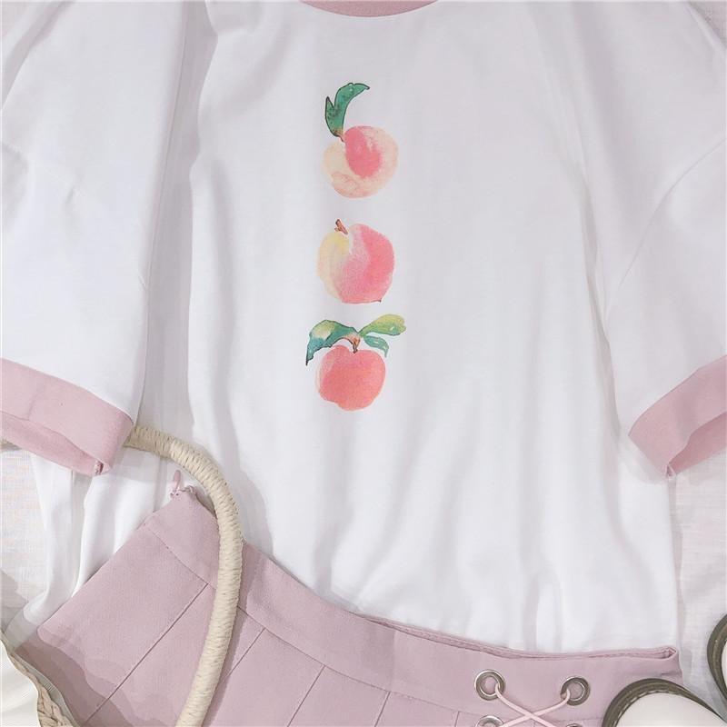 Watercolour Peach Tee
