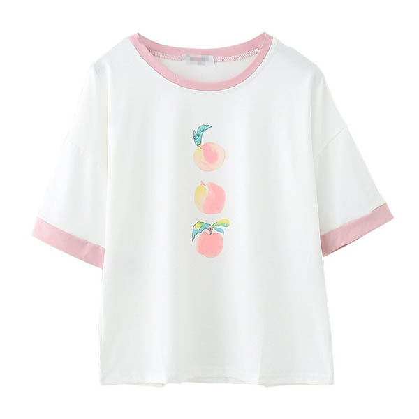 Watercolour Peach Tee