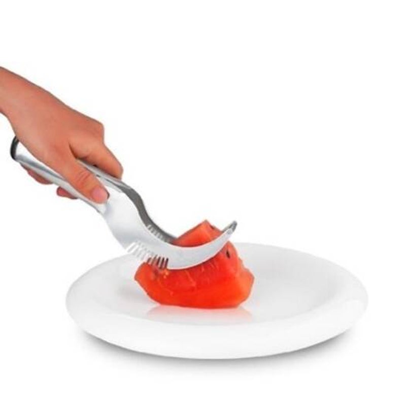 Watermelon Cutter Knife Cucumis Melon Chopper Fruit Salad Cucumber Vegetable Slicers Kitchen Cooking Tools Silver