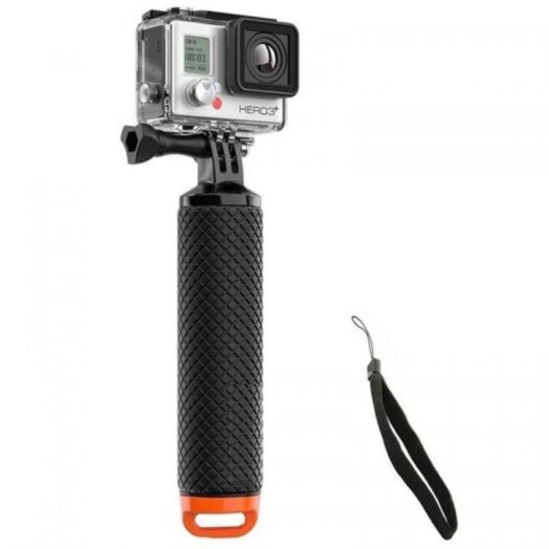 Waterproof Floating Bobber Handle Grip Floaty Pole Selfie Stick With Strap For Gopro / Yi Action Camera Papaya Orange