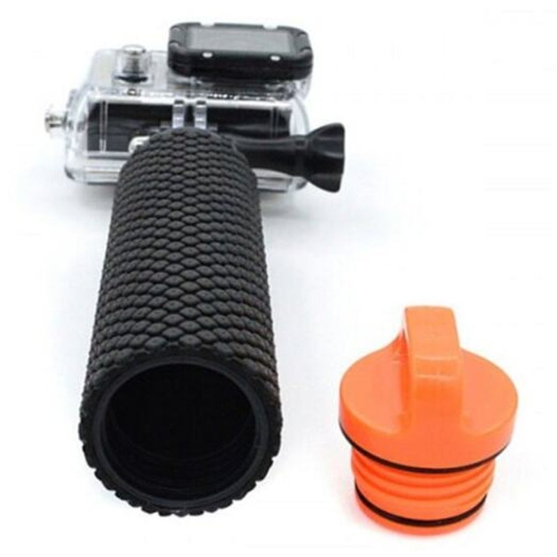 Waterproof Floating Bobber Handle Grip Floaty Pole Selfie Stick With Strap For Gopro / Yi Action Camera Papaya Orange