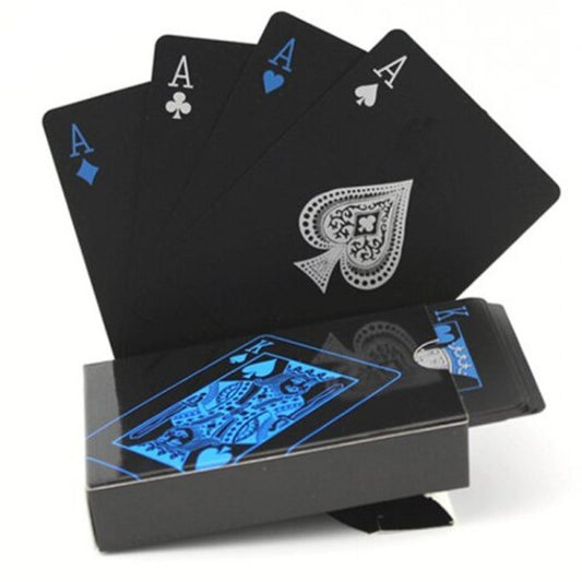 Waterproof Pure Black Plastic Poker