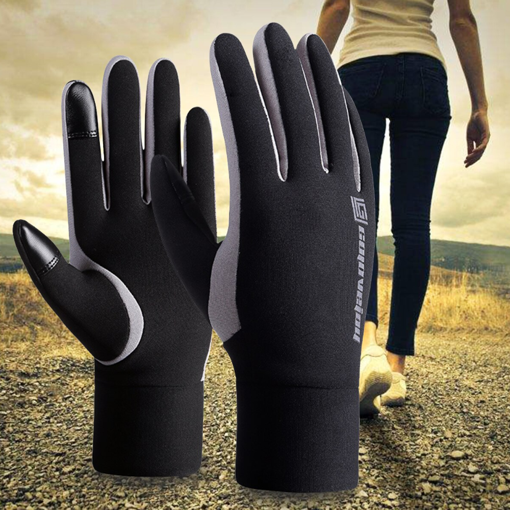 Waterproof Windproof Warm Touch Screen Full Finger Gloves Black Xl