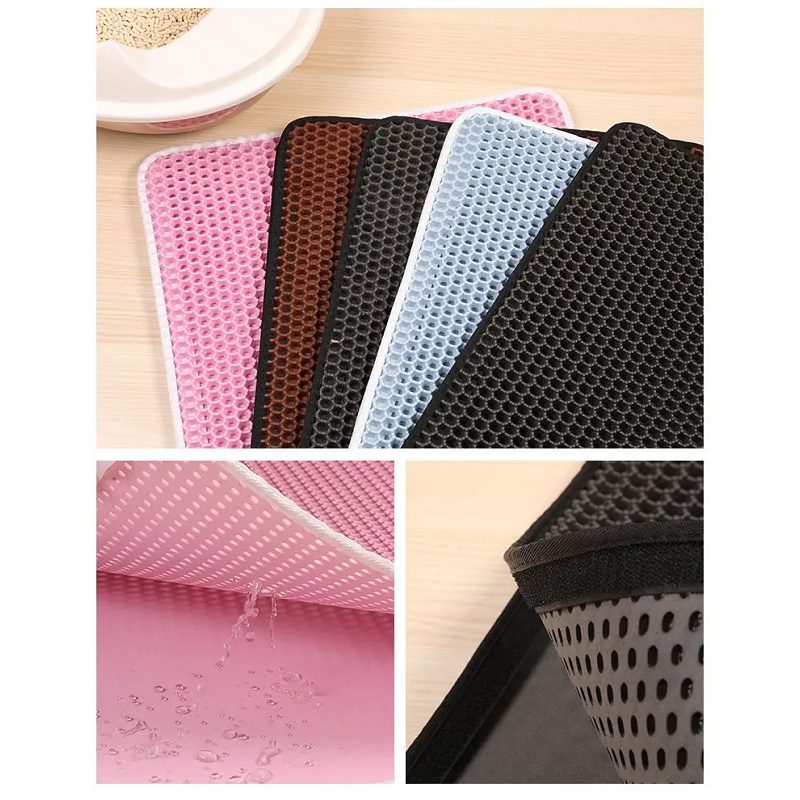 Waterproof Pet Cat Litter Mat Double Layer Box Non-Slip Sand Pad Washable Bed Clean Products