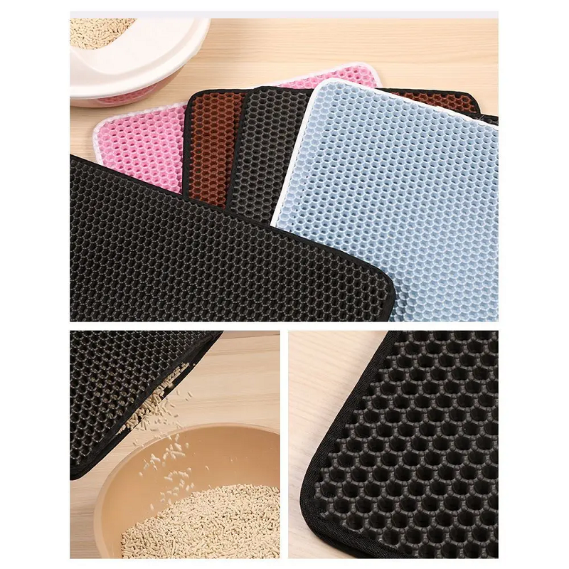 Waterproof Pet Cat Litter Mat Double Layer Box Non-Slip Sand Pad Washable Bed Clean Products