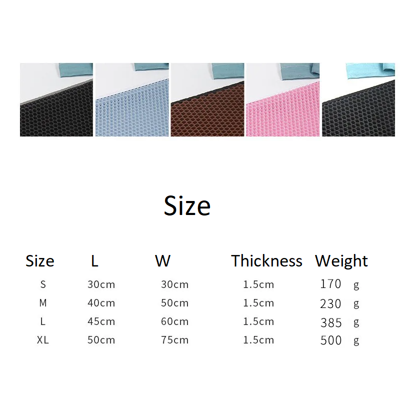 Waterproof Pet Cat Litter Mat Double Layer Box Non-Slip Sand Pad Washable Bed Clean Products