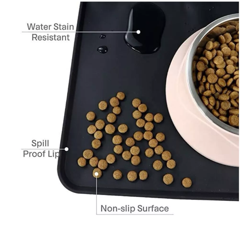 Waterproof Silicone Pet Feeding Mat For Dogs Cats