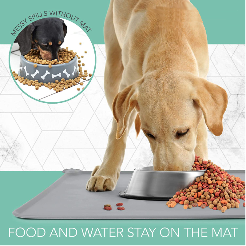 Waterproof Silicone Pet Feeding Mat For Dogs Cats
