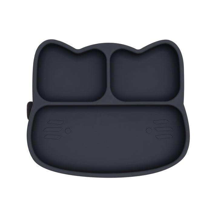1 Sets of We Might Be Tiny 1 Sets Of Silicone Divided Plate With Suction Foot Cat Shaped Charcoal