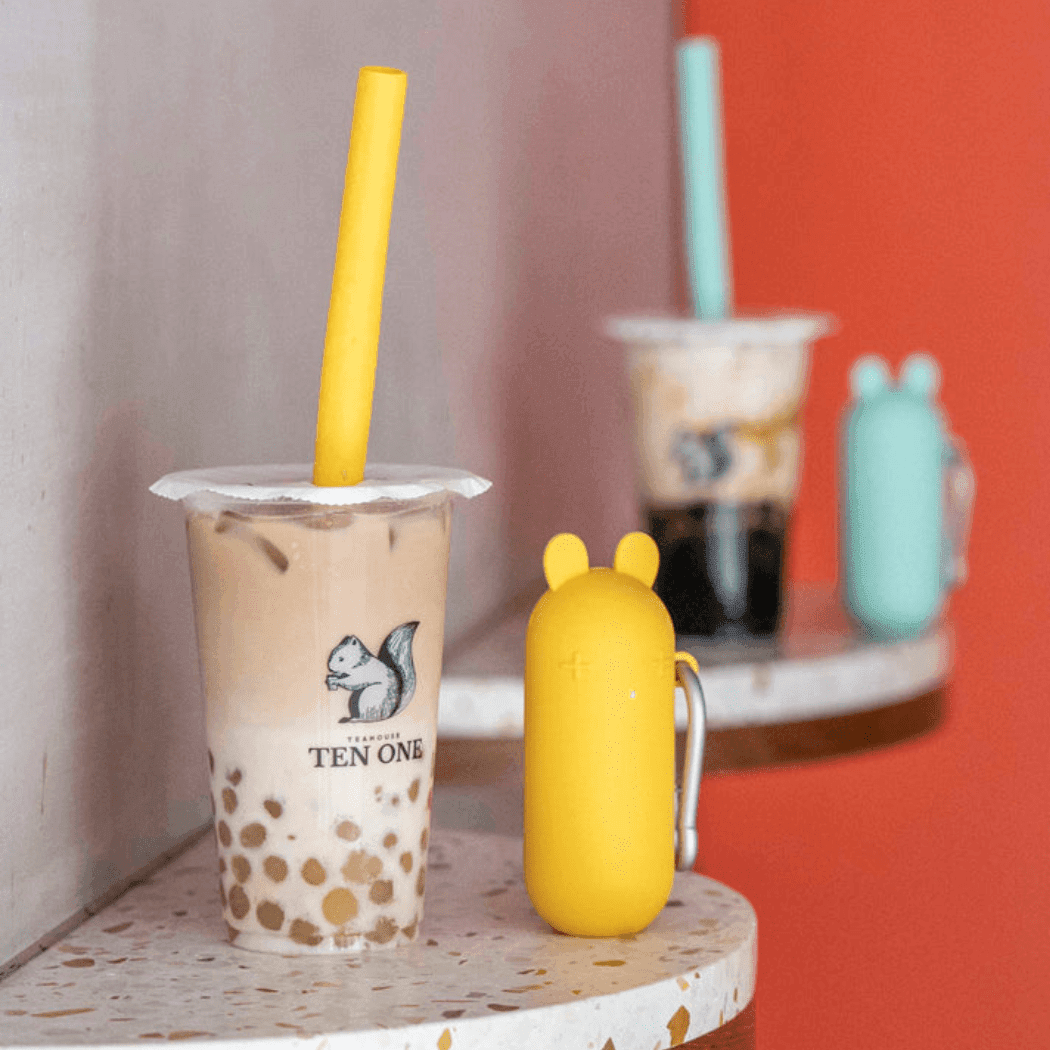 We Might Be Tiny Keepie Bubble Tea Straw Reusable Yellow
