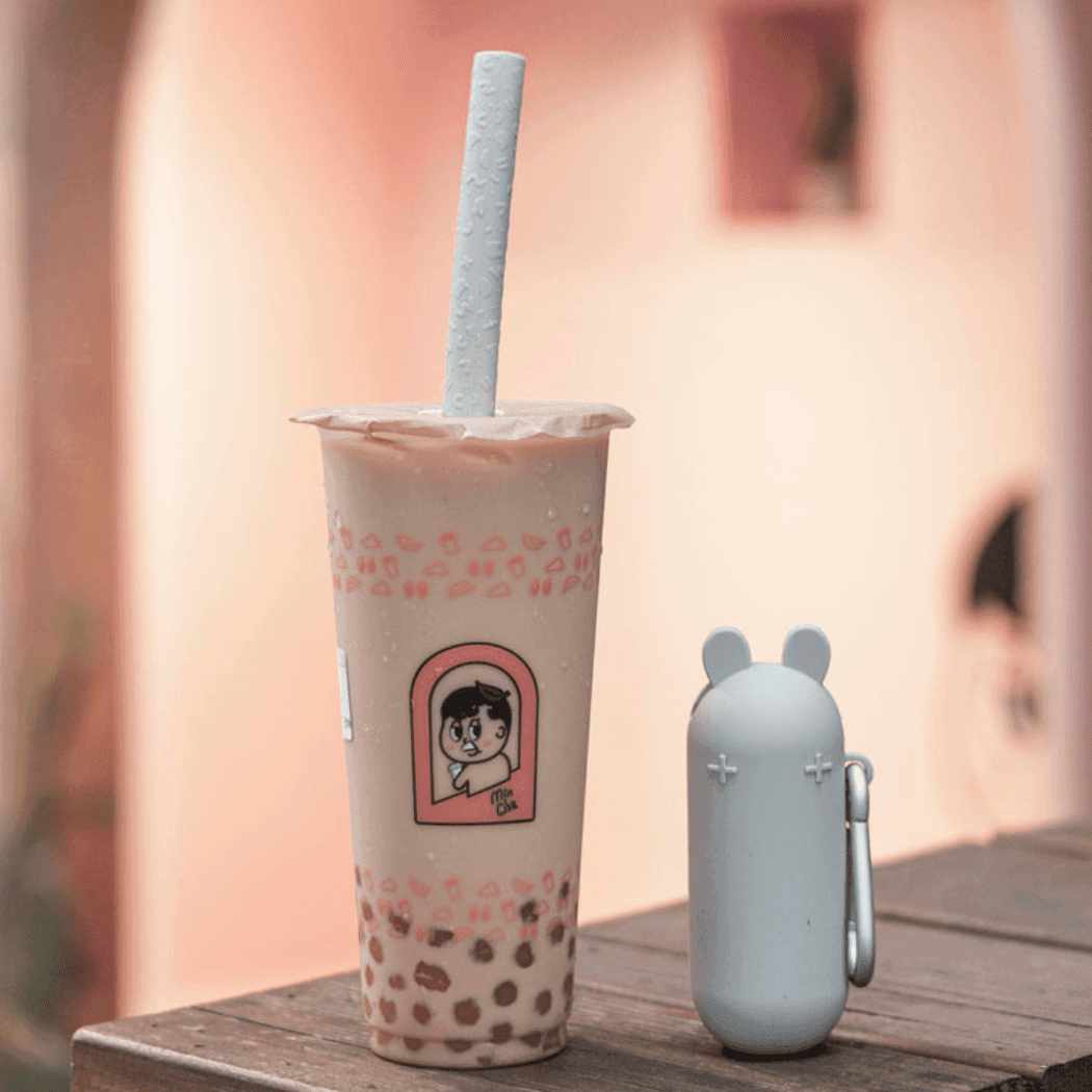 Tiny Keepie Bubble Tea Straw Reusable Grey