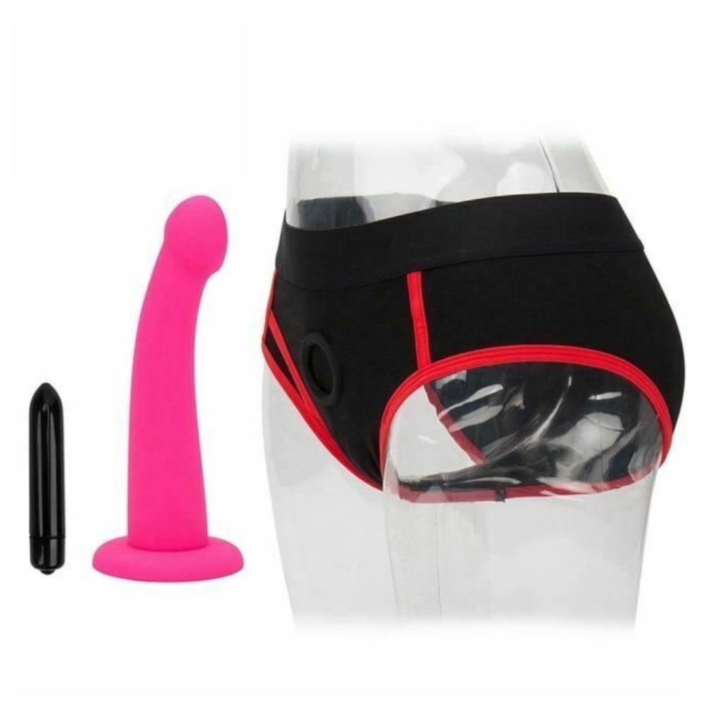 Wearable Panties Dildo Strap On Harness Realistic Penis Vibrator