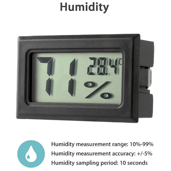 Weather Stations Room Thermometers 2Pack Digital Temperature Humidity Meters Gauge Indoor Hygrometer Lcd Display Celsius