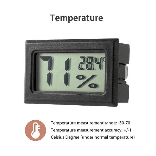 Weather Stations Room Thermometers 2Pack Digital Temperature Humidity Meters Gauge Indoor Hygrometer Lcd Display Celsius
