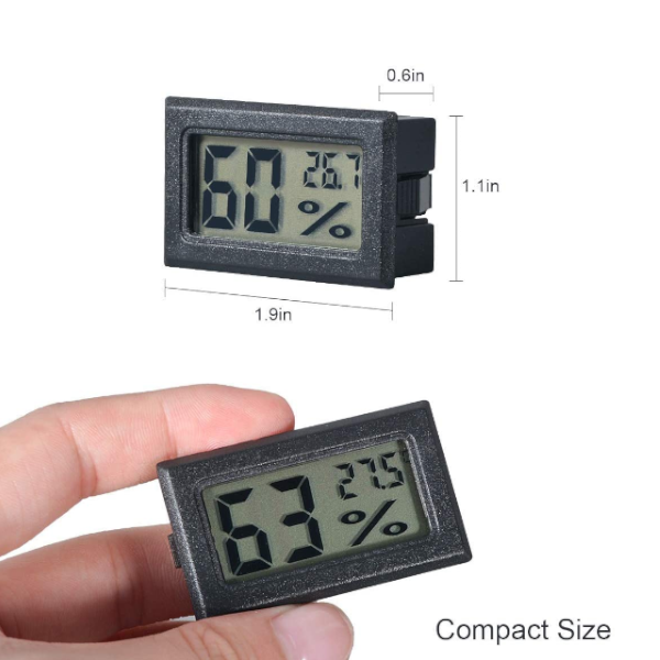 Weather Stations Room Thermometers 2Pack Digital Temperature Humidity Meters Gauge Indoor Hygrometer Lcd Display Celsius