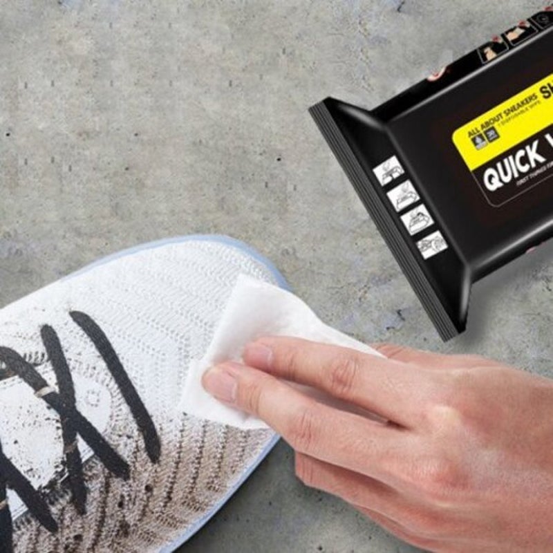 Wet Cleaning Wipes For White Shoes Leather Beauty Cleaner 30Pcs / Box Black 1