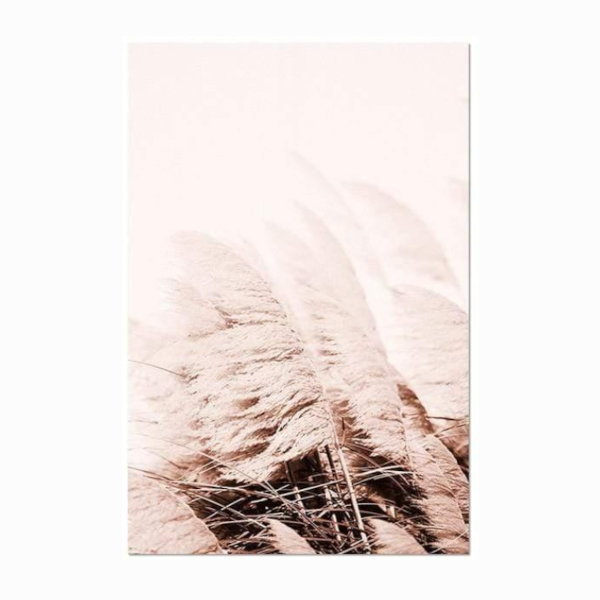 Whimsical Canvas Vintage Botanical Grass Wall Art Home Decor