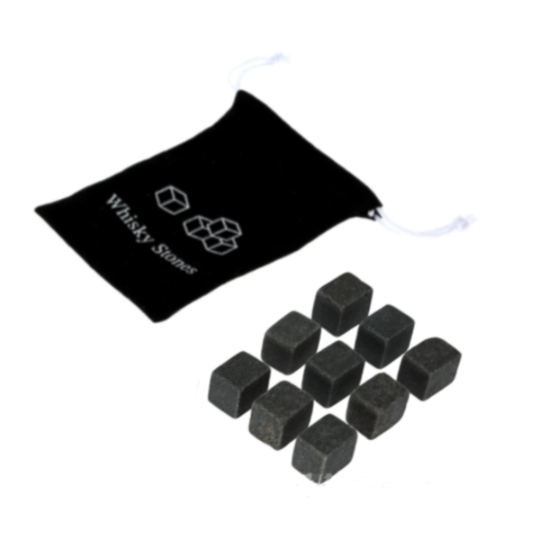 Whisky Stones Marble Granite 9 Pcs Set With Pouch Reusable Ice Cube For Beverage