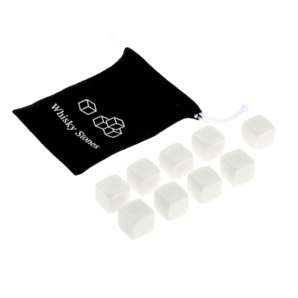 Whisky Stones Marble Granite 9 Pcs Set With Pouch Reusable Ice Cube For Beverage