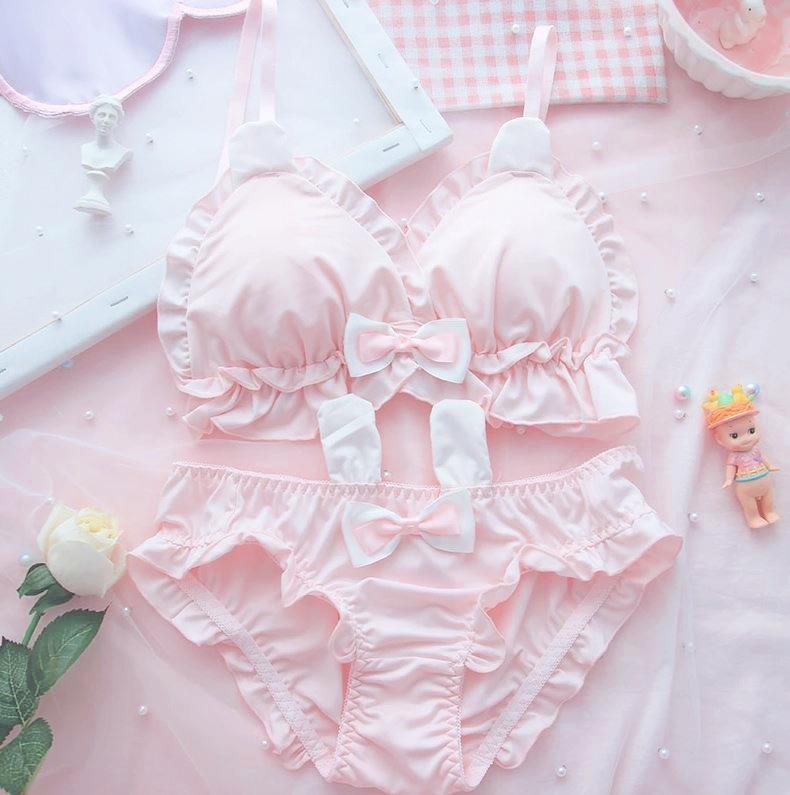 White Or Pink Rabbit Lingerie Set Women Cosplay