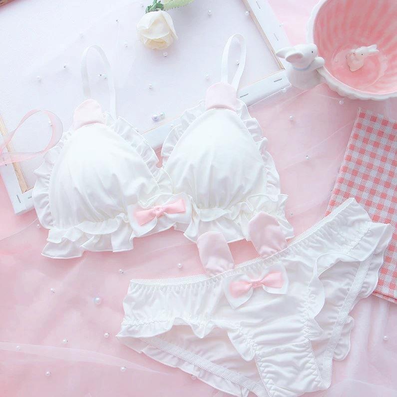 White Or Pink Rabbit Lingerie Set Women Cosplay
