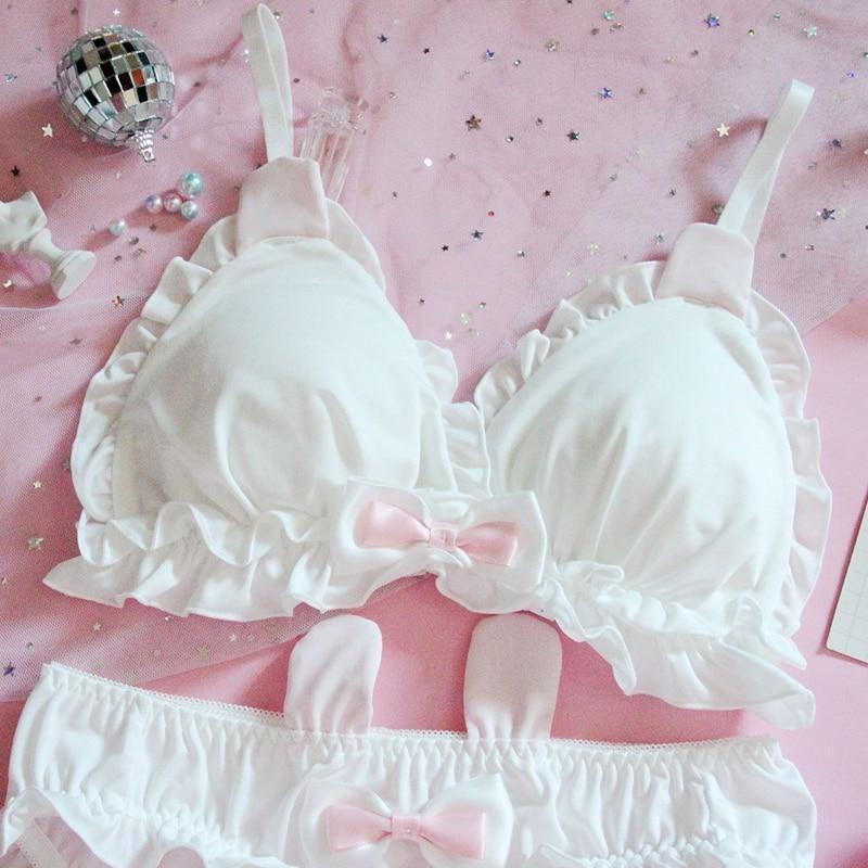 White Or Pink Rabbit Lingerie Set Women Cosplay