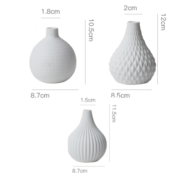 White Teardrop Vase Simple Decor