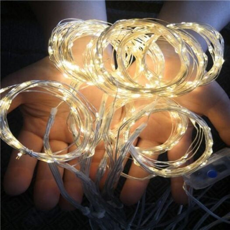 Curtain Lights 300 Led Usb Fairy String Ir Remote Waterproof 8 Settings Twinkle Multicolor