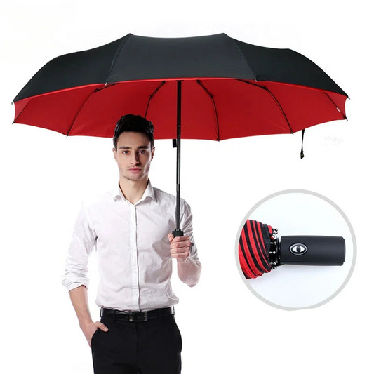 Windproof Double Layer Resistant Umbrella Fully Automatic Rain Men Women 10K Strong Luxury Business Male Large Umbrellas
