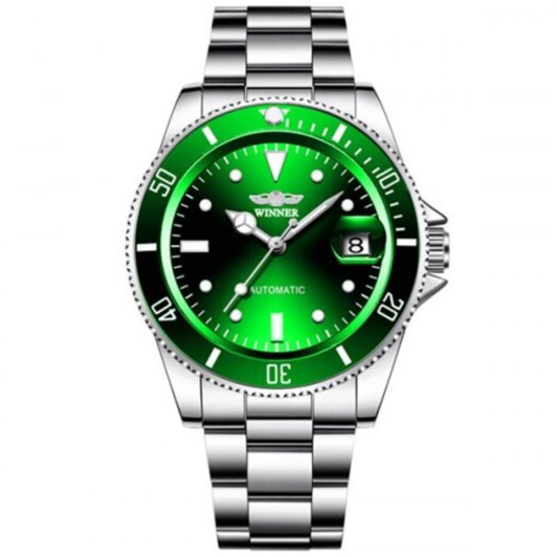 Veile Studios Winner Men Fashion Date Display Automatic Mechanical Watch Durable Stainless Steel Multi B
