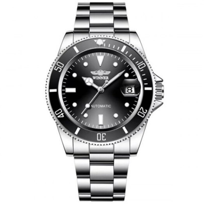 Veile Studios Winner Men Fashion Date Display Automatic Mechanical Watch Durable Stainless Steel Multi B