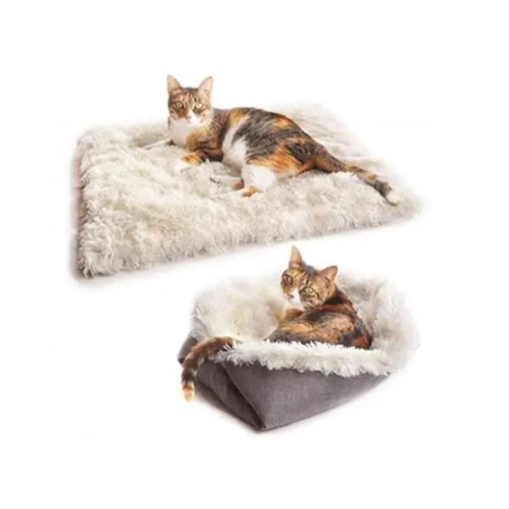 Cat Dog Mat Soft Fleece Winter Sleeping Bed Blanket Dual-Purpose Pet Mattress