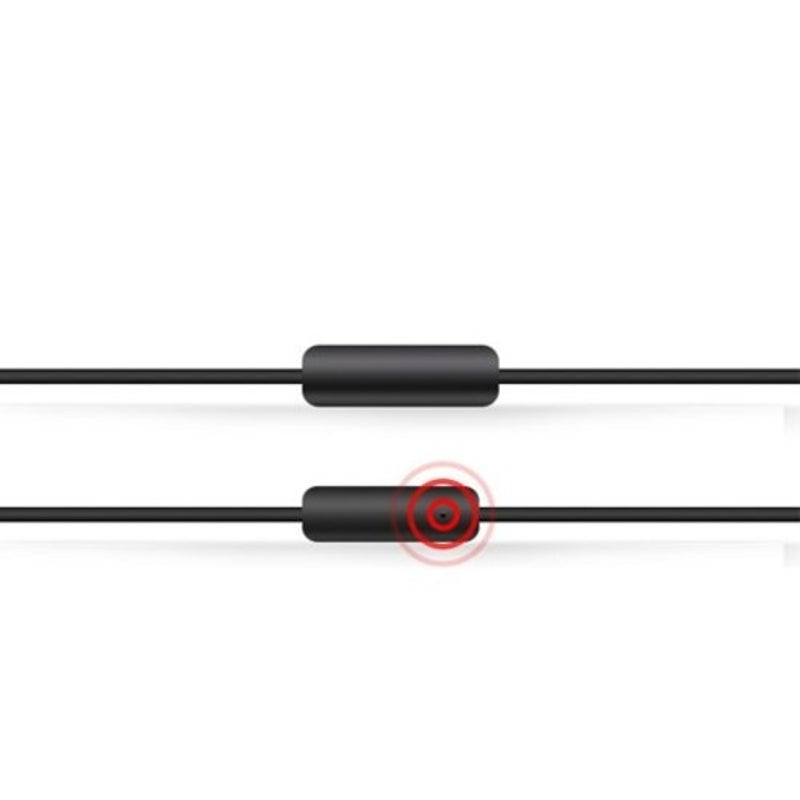 Wire Controlled Metal Headphones Phone Computer Mp3 In Ear Black