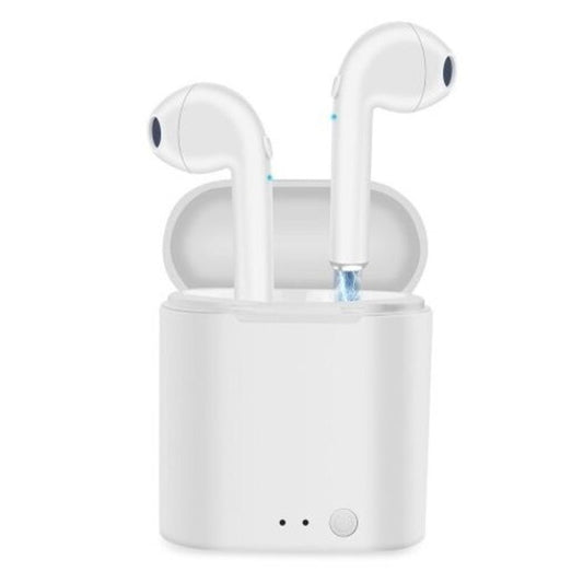Wireless Bluetooth Earphones Mini Stereo Bass Earbuds Sport Headset With Chargin White
