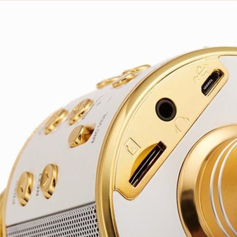 Wireless Bluetooth Karaoke Handheld Microphone Usb Ktv Player Record Music Microphones Golden