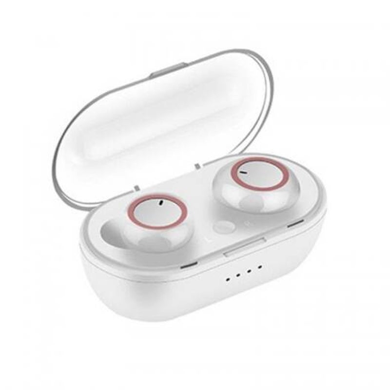 Wireless Headset 5.0 Binaural Stereo In Ear With Charging Sports Headphones White Pink
