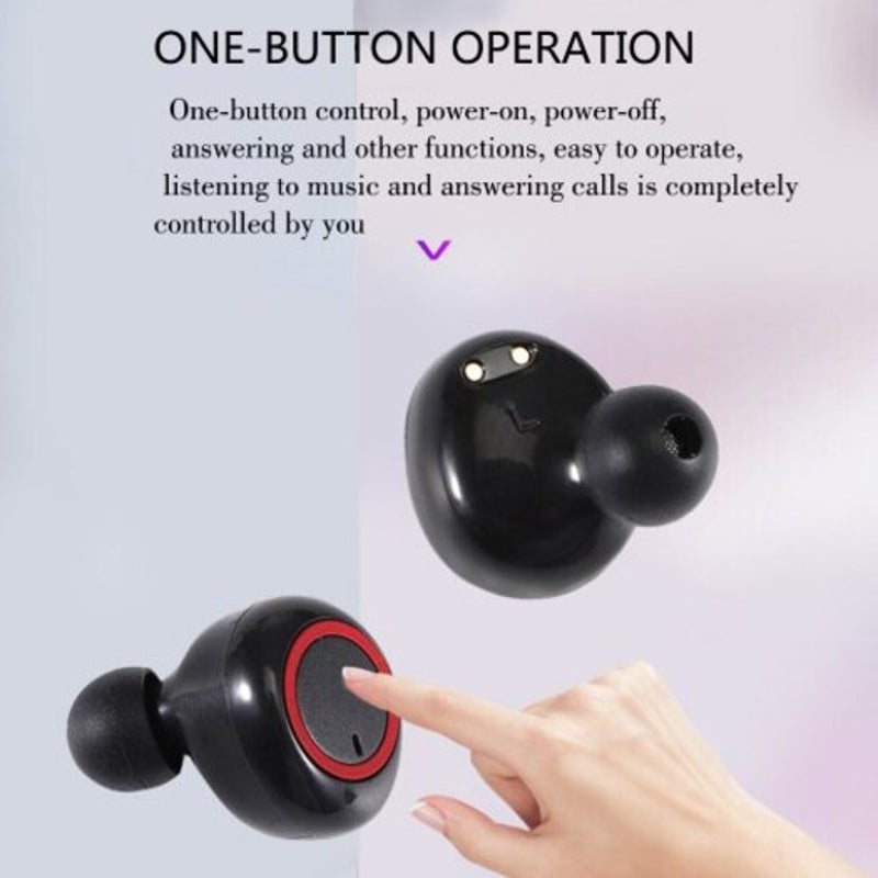 Wireless Headset 5.0 Binaural Stereo In Ear With Charging Sports Headphones White Pink