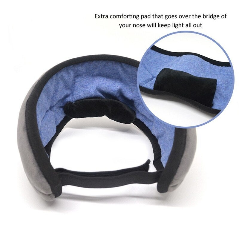 Wireless Stereo Bt Earphone Sleep Mask Soft Earphones Support Handsfree Sleeping Eye Black
