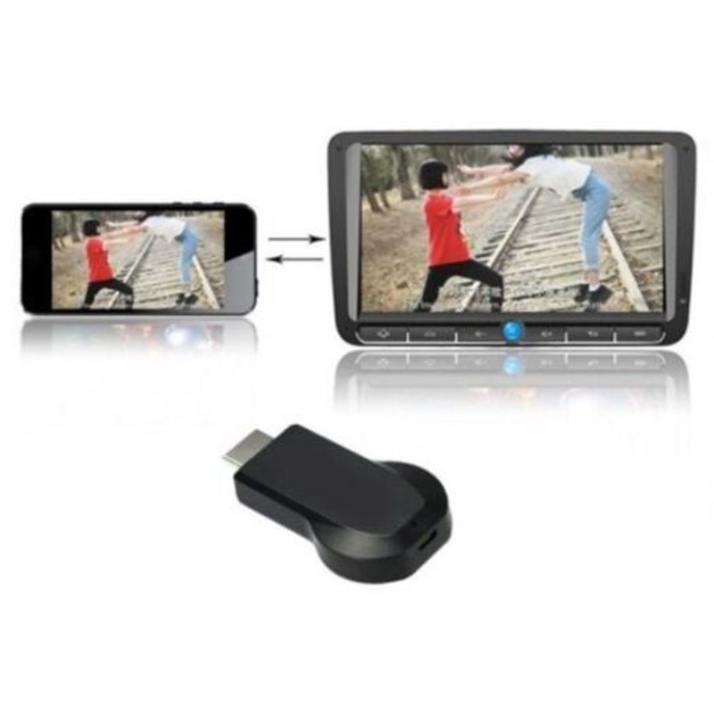 Wireless Fi Display Dongle 1080P Screen Mirroring Black