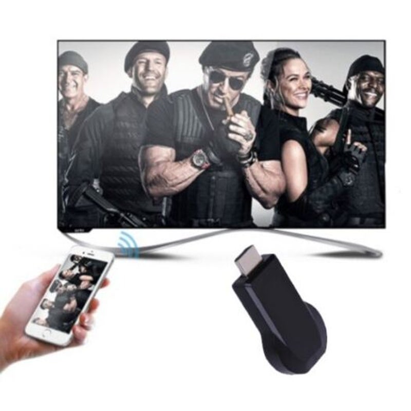 Wireless Fi Display Dongle 1080P Screen Mirroring Black